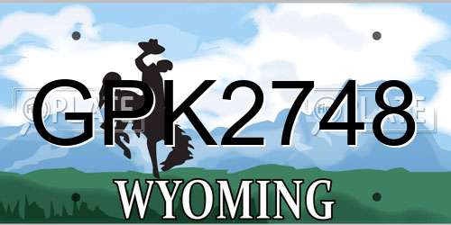 GPK2748 Wyoming License Plate