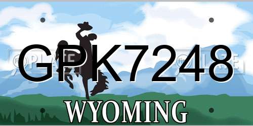 GPK7248 Wyoming License Plate