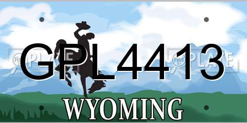 GPL4413 Wyoming License Plate