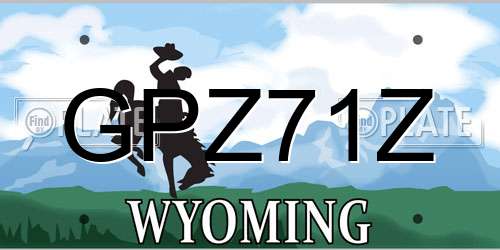 GPZ71Z Wyoming License Plate