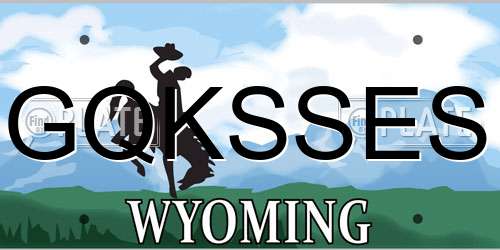 GQKSSES Wyoming License Plate