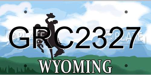 GRC2327 Wyoming License Plate