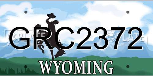 GRC2372 Wyoming License Plate