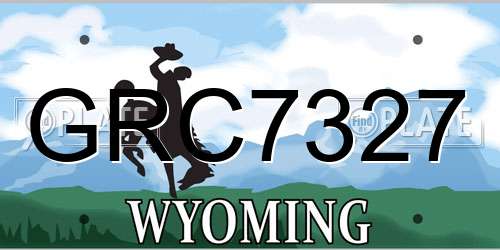 GRC7327 Wyoming License Plate