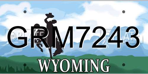 GRM7243 Wyoming License Plate