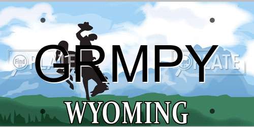 GRMPY Wyoming License Plate