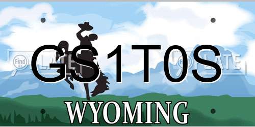 GS1T0S Wyoming License Plate