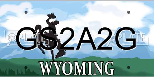 GS2A2G Wyoming License Plate