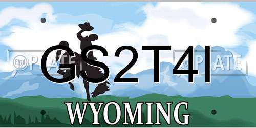GS2T4I Wyoming License Plate