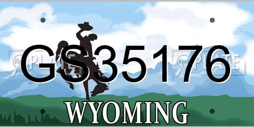 GS35176 Wyoming License Plate