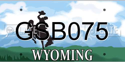 GSB075 Wyoming License Plate
