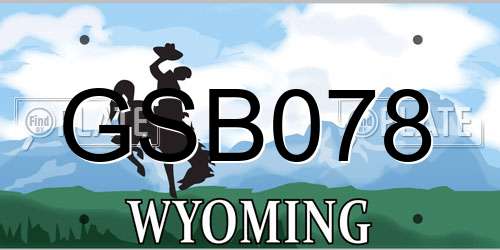 GSB078 Wyoming License Plate