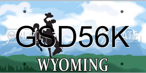 GSD56K Wyoming License Plate
