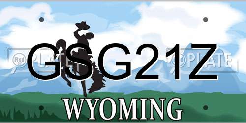 GSG21Z Wyoming License Plate