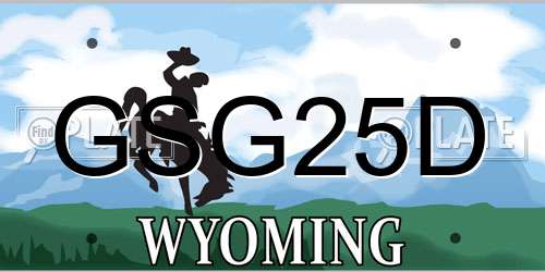 GSG25D Wyoming License Plate