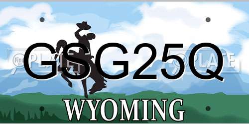 GSG25Q Wyoming License Plate