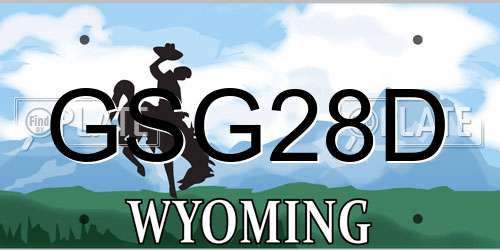 GSG28D Wyoming License Plate