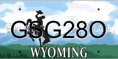 GSG28O Wyoming License Plate