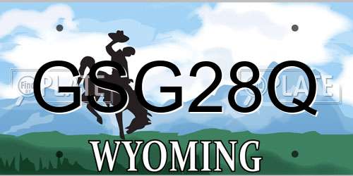 GSG28Q Wyoming License Plate