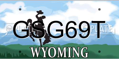GSG69T Wyoming License Plate