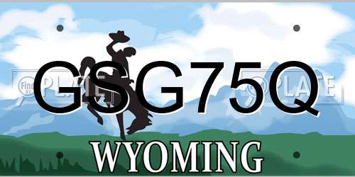 GSG75Q Wyoming License Plate
