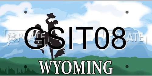GSIT08 Wyoming License Plate