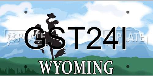 GST24I Wyoming License Plate