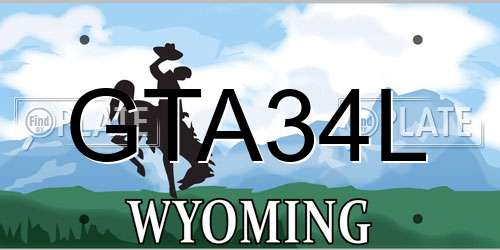 GTA34L Wyoming License Plate