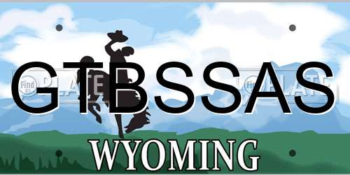 GTBSSAS Wyoming License Plate