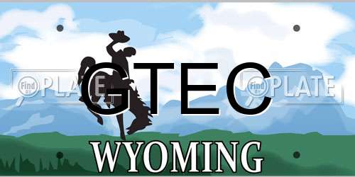 GTEC Wyoming License Plate