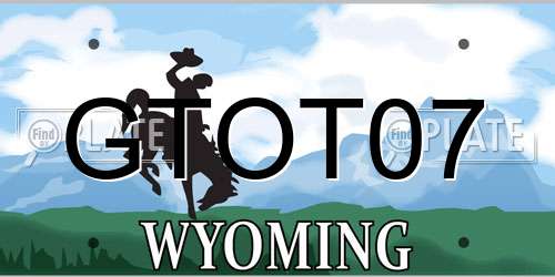 GTOT07 Wyoming License Plate