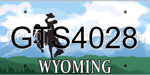 GTS4028 Wyoming License Plate