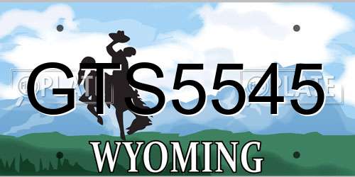 GTS5545 Wyoming License Plate