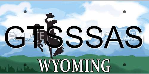 GTSSSAS Wyoming License Plate