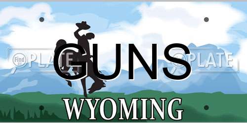 GUNS Wyoming License Plate