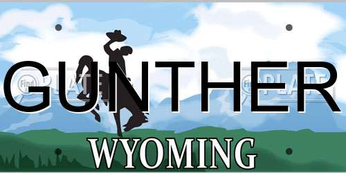 GUNTHER Wyoming License Plate