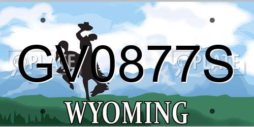 GV0877S Wyoming License Plate
