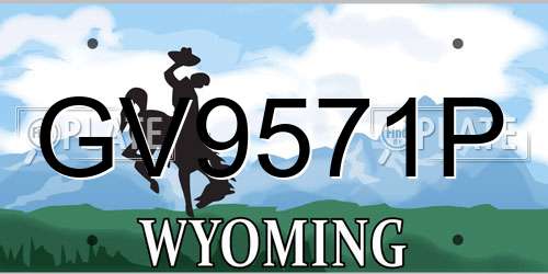 GV9571P Wyoming License Plate