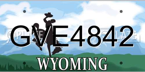 GVE4842 Wyoming License Plate