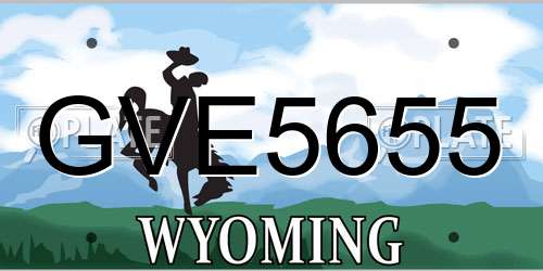 GVE5655 Wyoming License Plate