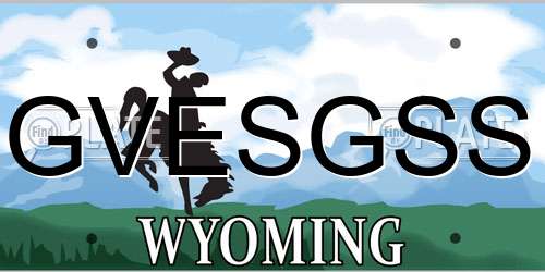 GVESGSS Wyoming License Plate