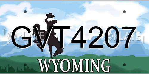 GVT4207 Wyoming License Plate