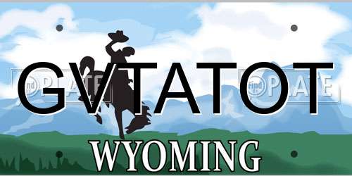 GVTATOT Wyoming License Plate