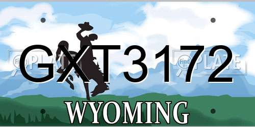 GXT3172 Wyoming License Plate