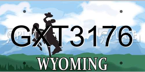 GXT3176 Wyoming License Plate