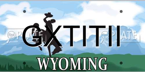 GXTITII Wyoming License Plate