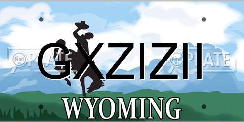 GXZIZII Wyoming License Plate