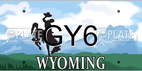GY6 Wyoming License Plate