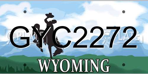 GYC2272 Wyoming License Plate