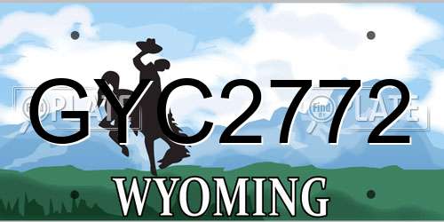 GYC2772 Wyoming License Plate
